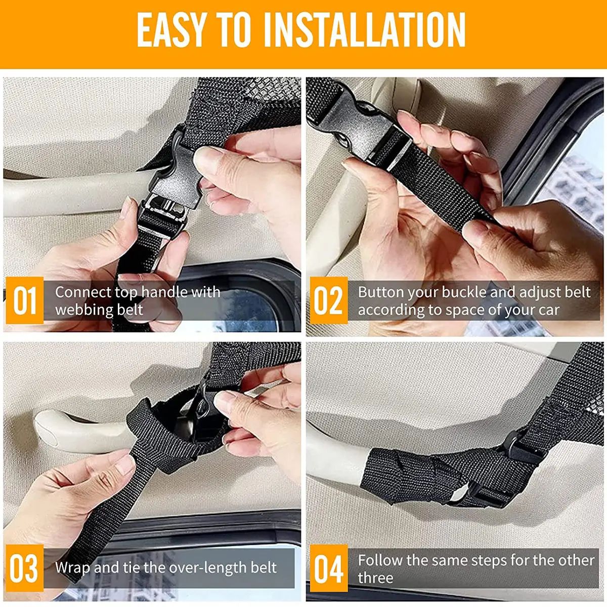 Car Roof Storage Net Organizer for Extra Space and Travel Storage