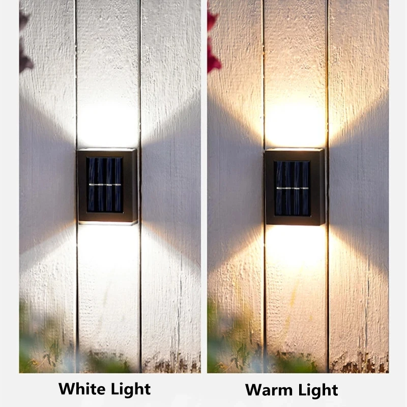 Solar Wall Light for Garden, Waterproof LED Outdoor Lighting for Porch and Yard Decoration