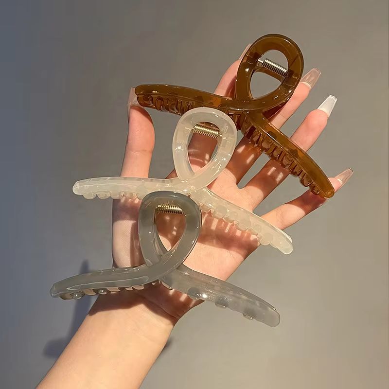 CloudEase large claw clip Set – 3pcs Simple Shark Hair Grip for Everyday Styling