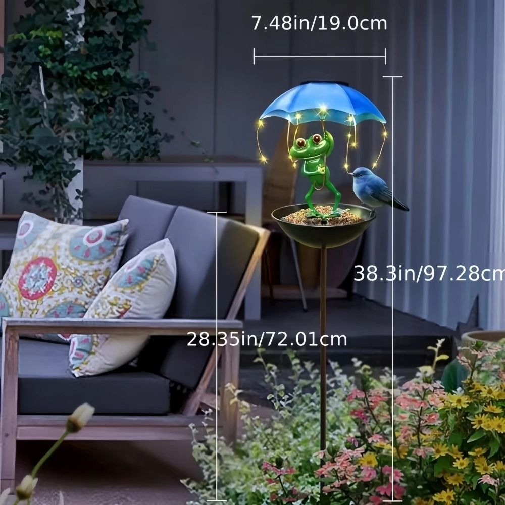 Solar Frog Garden Stake Light