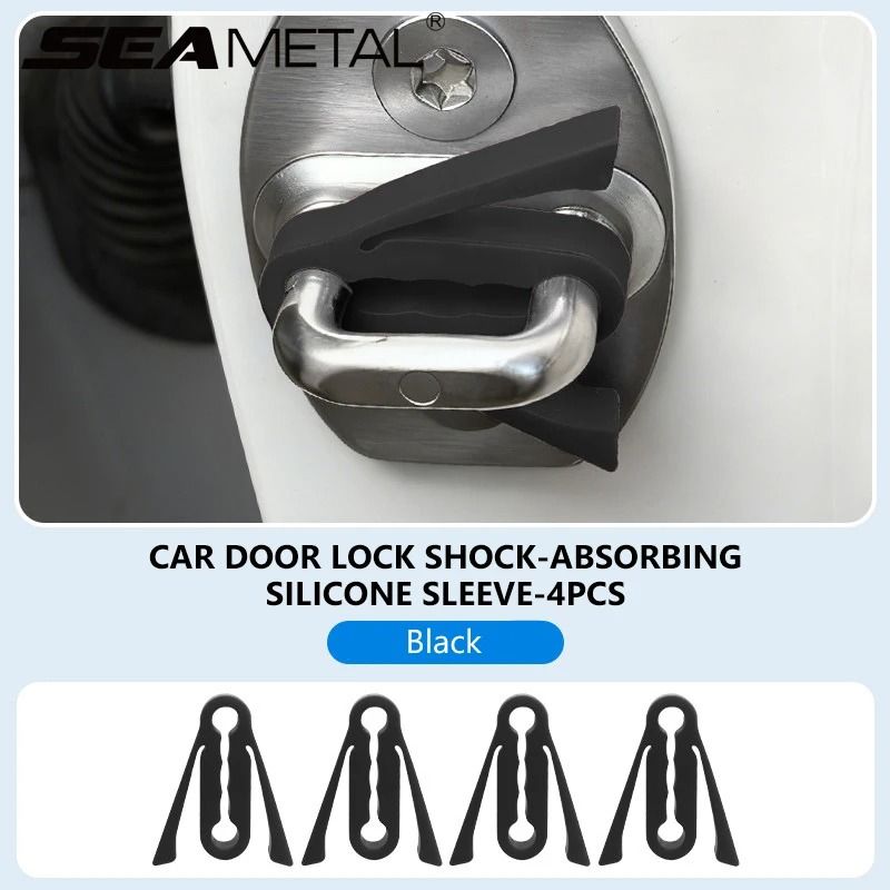 4-Piece Anti-Shock Silicone Car Door Lock Protection Set