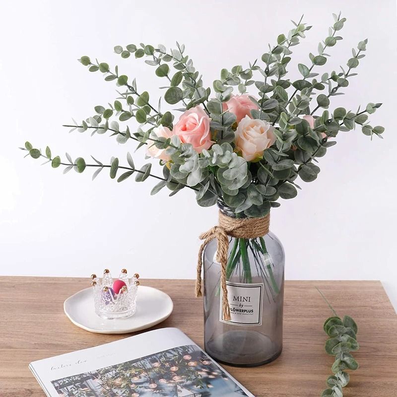 100-Piece Bulk Artificial Eucalyptus Leaf Set