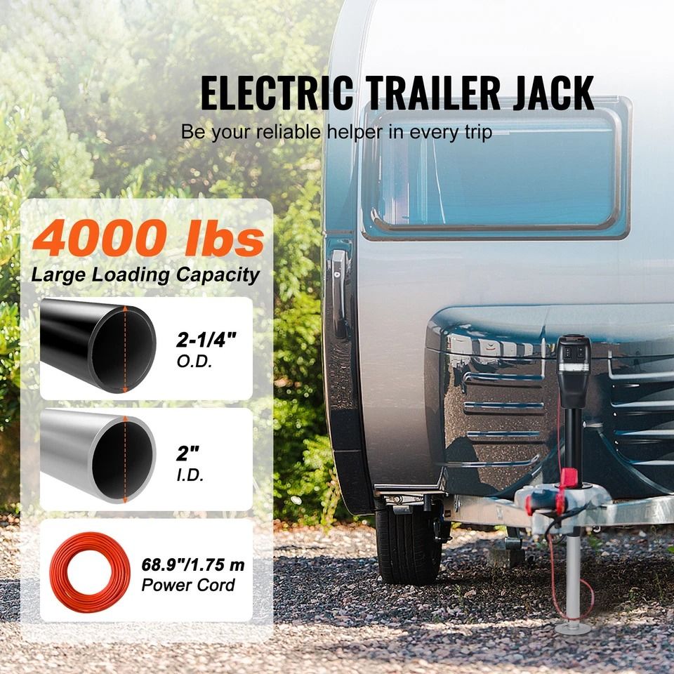 Heavy Duty Electric Trailer Jack RV Tongue Jack with Power Lift