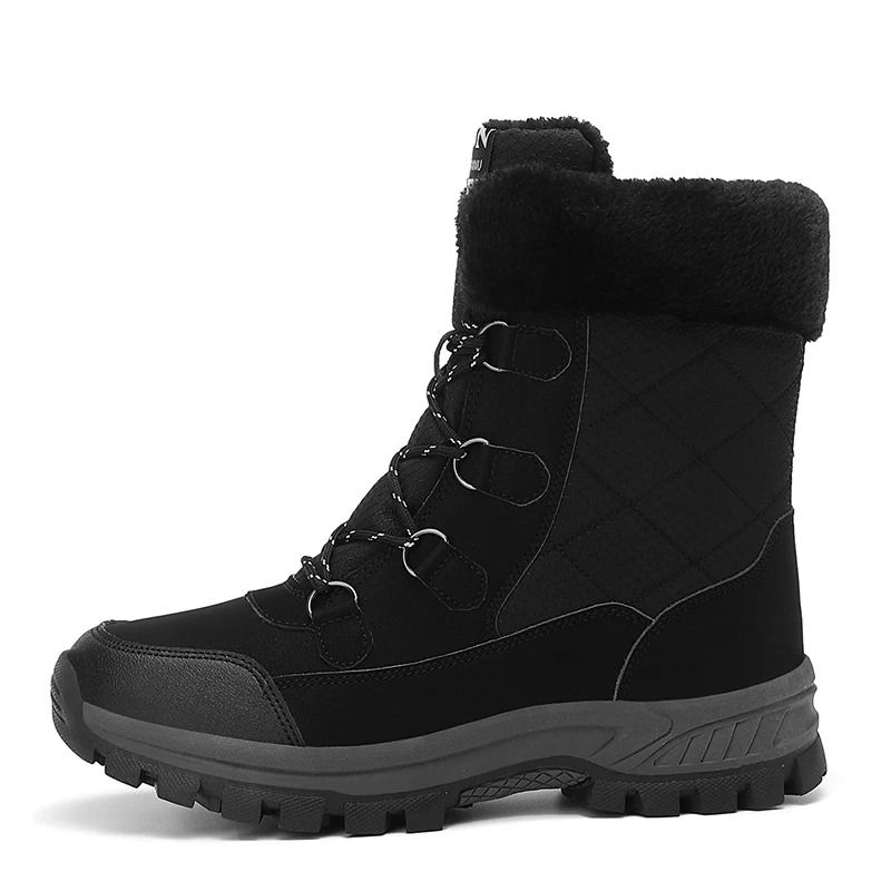 Womens Winter Snow Boots Warm Velvet Lined Non Slip Wide Toe Footwear