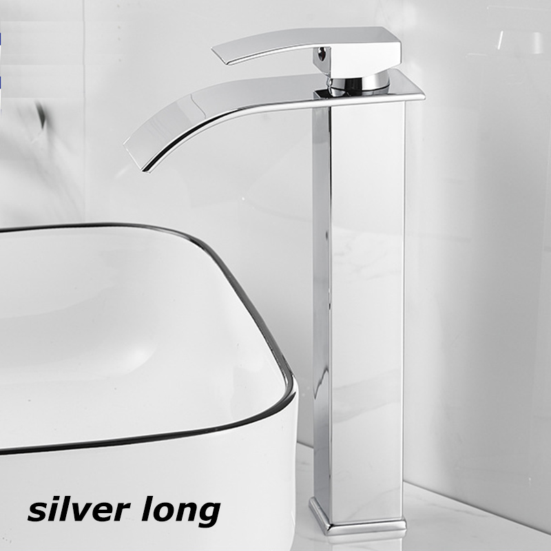 Dual Control Household Hot and Cold Waterfall Faucet Kitchen Bathroom Splash-proof Countertop Faucet Toilet Faucet
