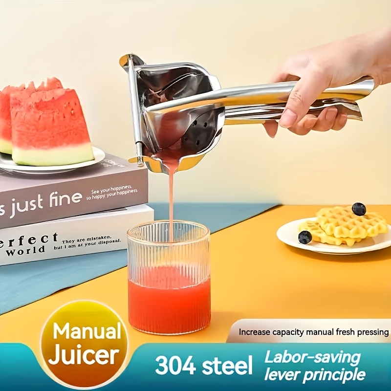 Stainless Steel Manual Juice Squeezer, Pomegranate and Orange Juice Separation, Home Dregs Juicer, Durable