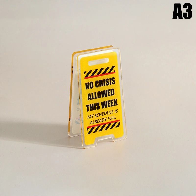 Mini Warning Board Acrylic Desk Sign Leave Me Alone Im Busy