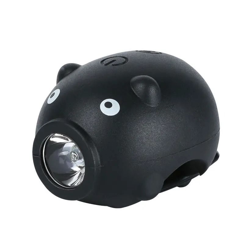 Rechargeable Cute Pig Bicycle Front Light Cartoon Bike Headlight