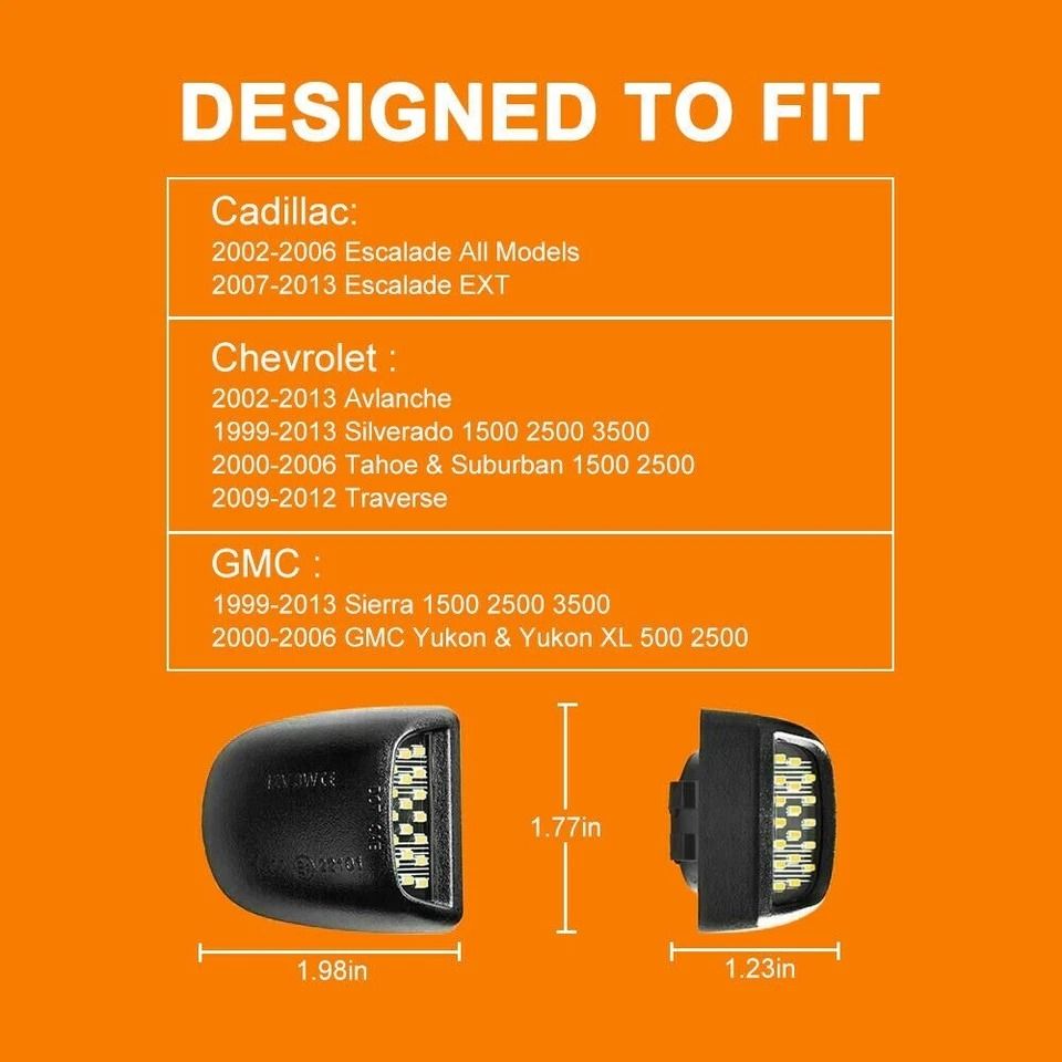 LED License Plate Light Lamp OEM Replacement with SMD LED, Waterproof & High Brightness