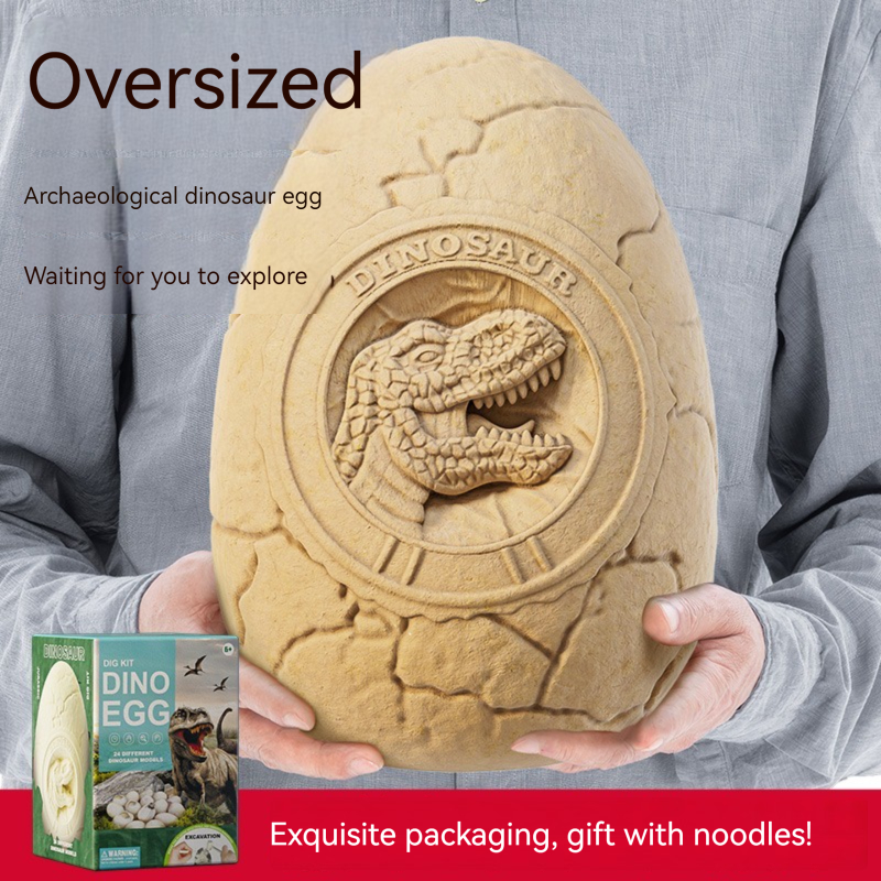 DIY Dinosaur Fossil Dig Kit Kids Archaeology Dig Toy with Dinosaur Egg Excavation