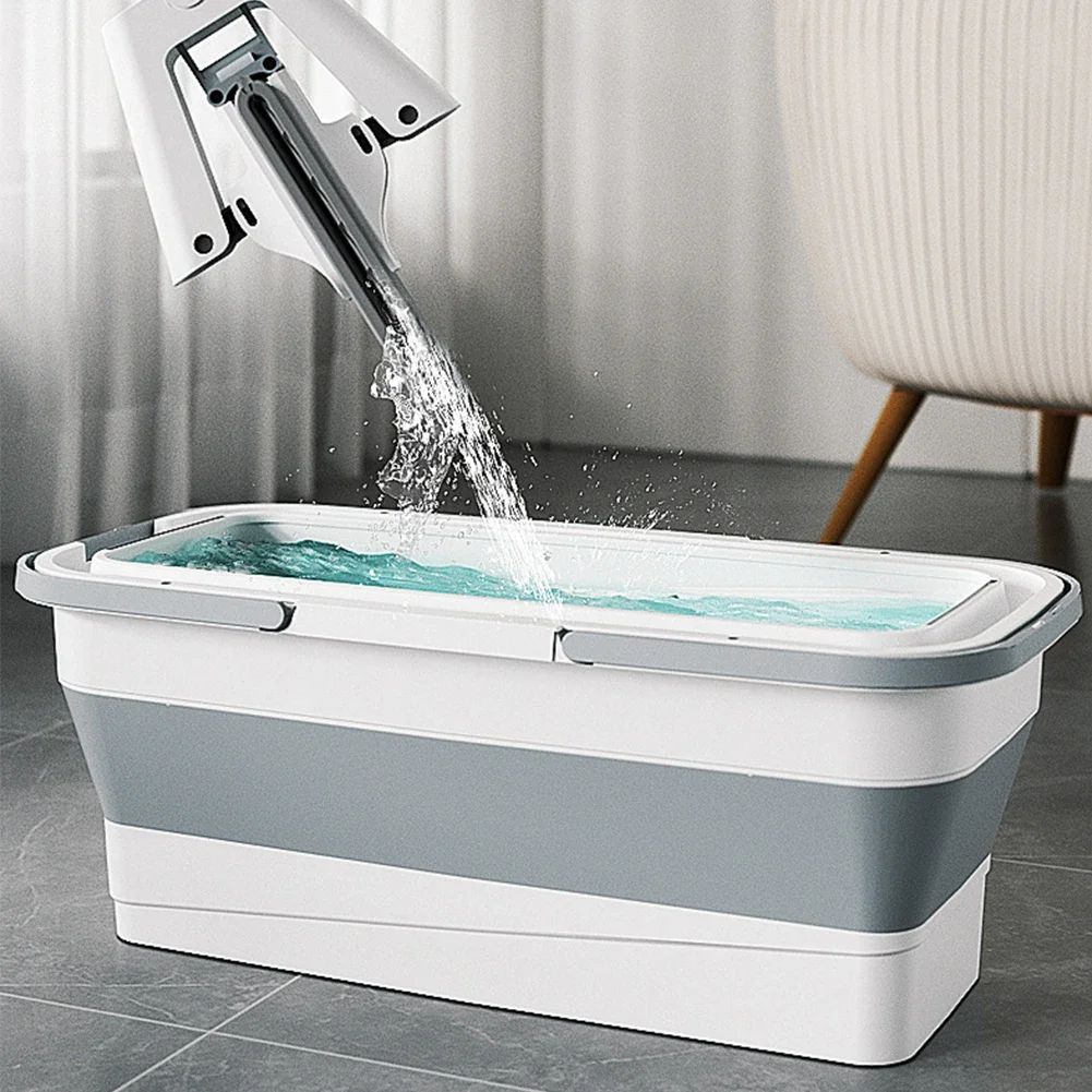 Foldable Rectangular Mop Bucket Large Laundry Washing Basin