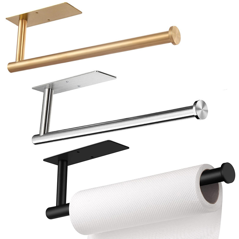 Adhesive Stainless Steel Toilet Paper Holder Wall Mount for Bathroom Kitchen