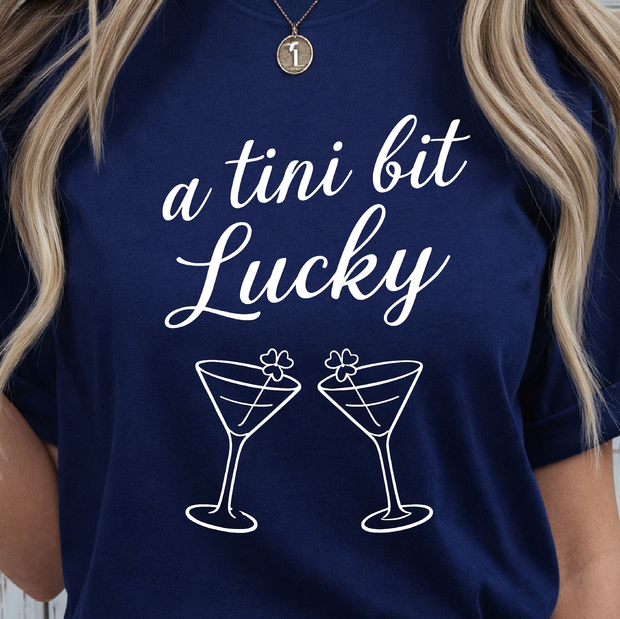 A Tini Bit Lucky Shirt, St. Patrick's Day T-Shirt, Funny Lucky Tee