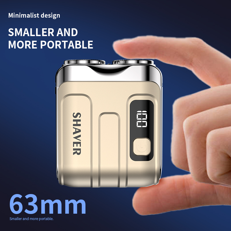 Travel Electric Shaver for Men Rechargeable Portable Beard Trimmer with Magnetic Floating Blade Head