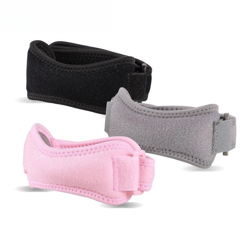 Knee Support with Adjustable Patella Strap, Silicone Pad for Climbing, Running, Basketball, Cycling, Football Anti-Slip