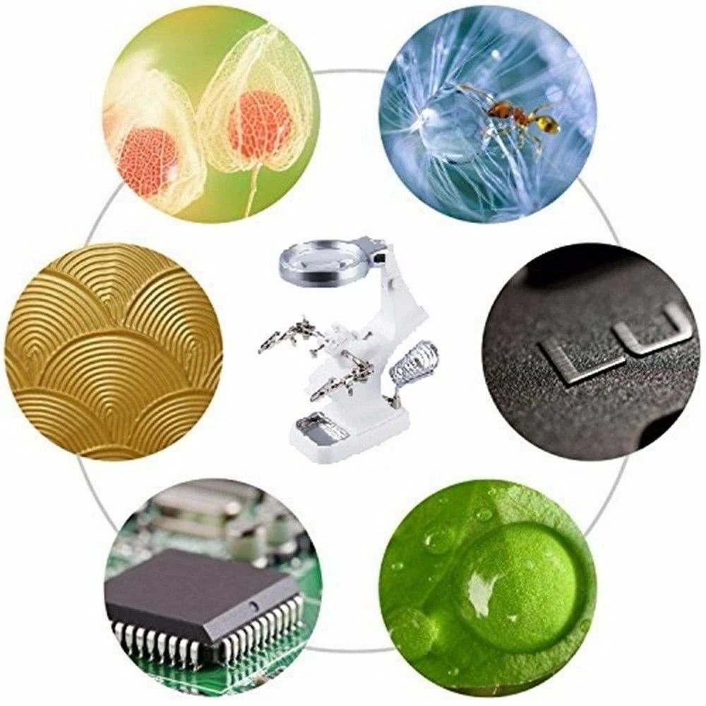 Third Hand Soldering Iron Stand Holder with Magnifier Helping Station Tool for Precision Work