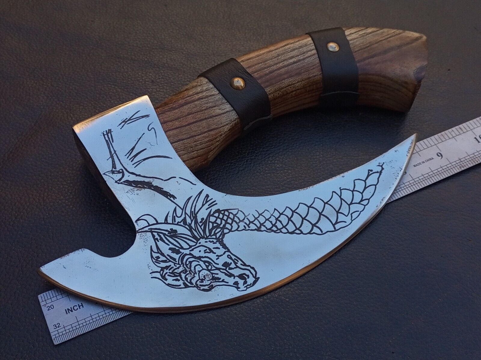 Hand-Forged Viking Axe | D2 Steel 9