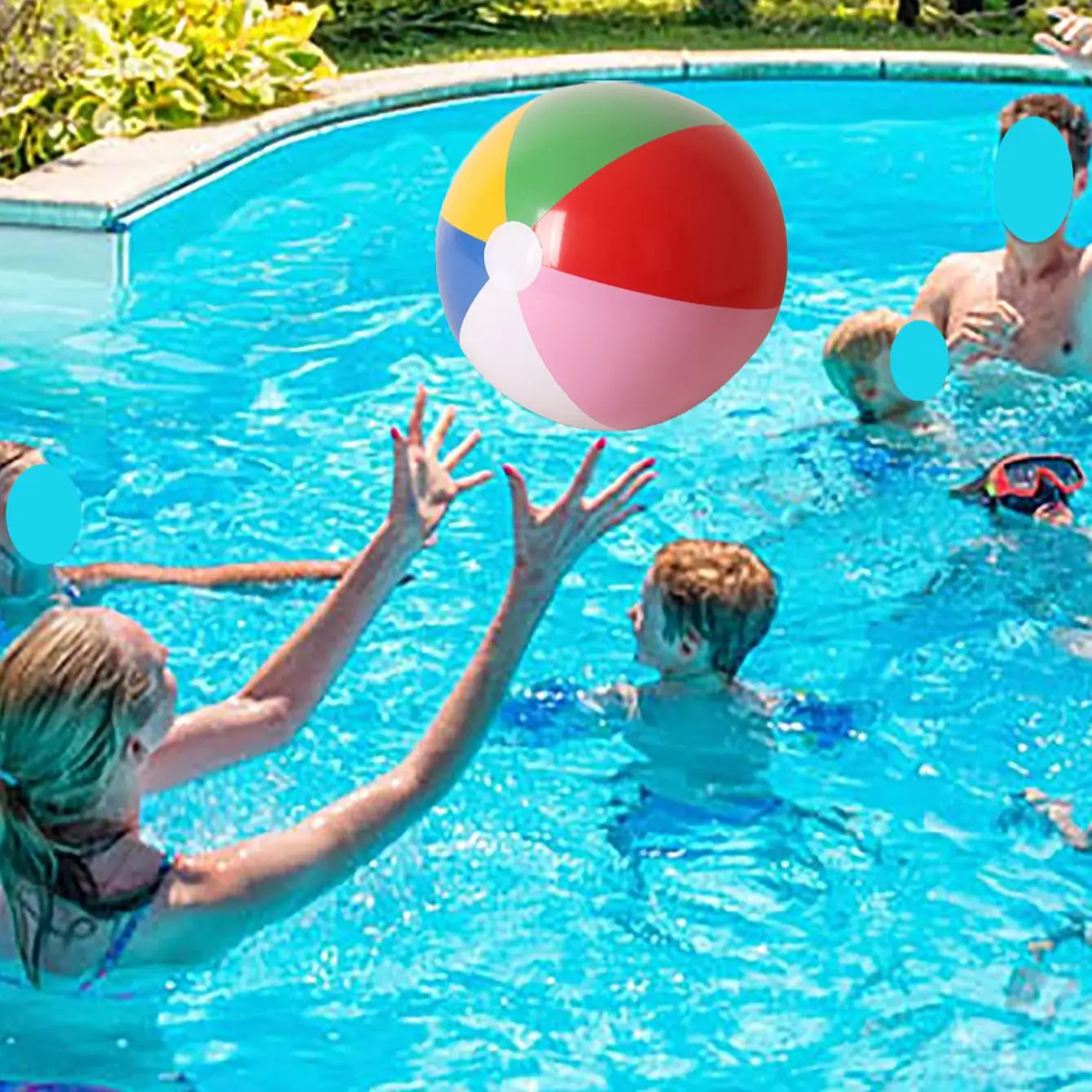 Multicolor Inflatable Beach Ball for Kids Pool Toy Summer Water Play & Beach Party Fun