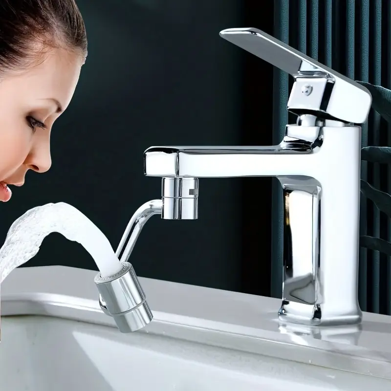 Universal Faucet Extender, Multi Functional Washbasin U Shaped Anti Splash Rotating Sink Head