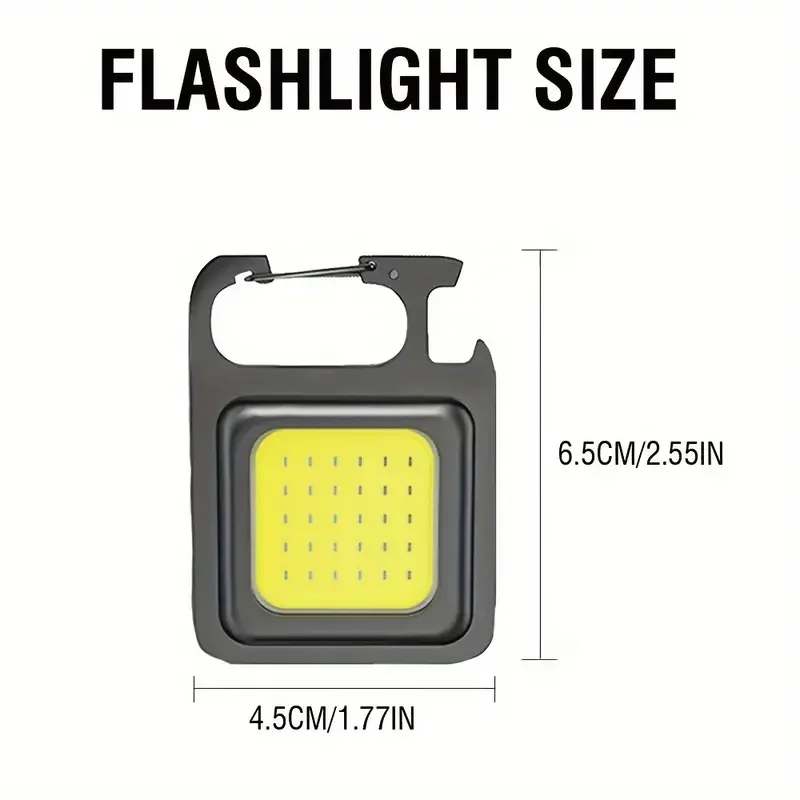 Mini High Bright Camping Lights, Convenient Keychain Multi-function Rechargeable Emergency Light