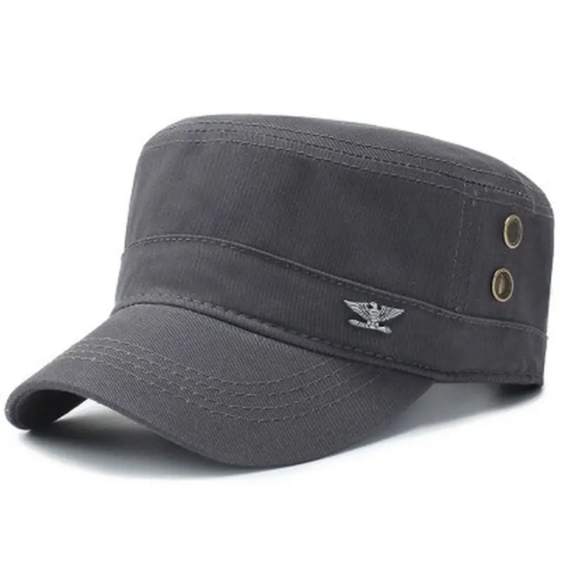 Military Caps, Men's Baseball Cap, Tactical Hat, Flat Top Cotton Army Cap, Spring Autumn Sports Leisure Hat