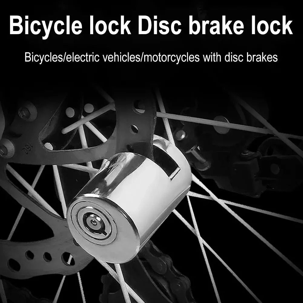 Bicycle and Electric Scooter Disc Brake Padlock with Anti-Theft Security