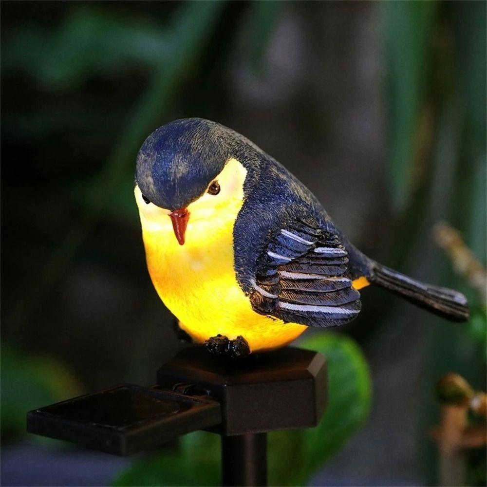 Solar Resin Bird Stake Light | Waterproof Outdoor LED Animal Garden & Lawn Decoration