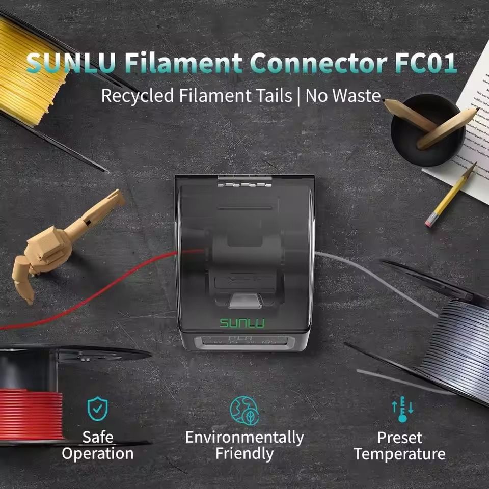 Filament Connector Kit for 1.75mm 3D Printer Filament with PTFE Sleeves