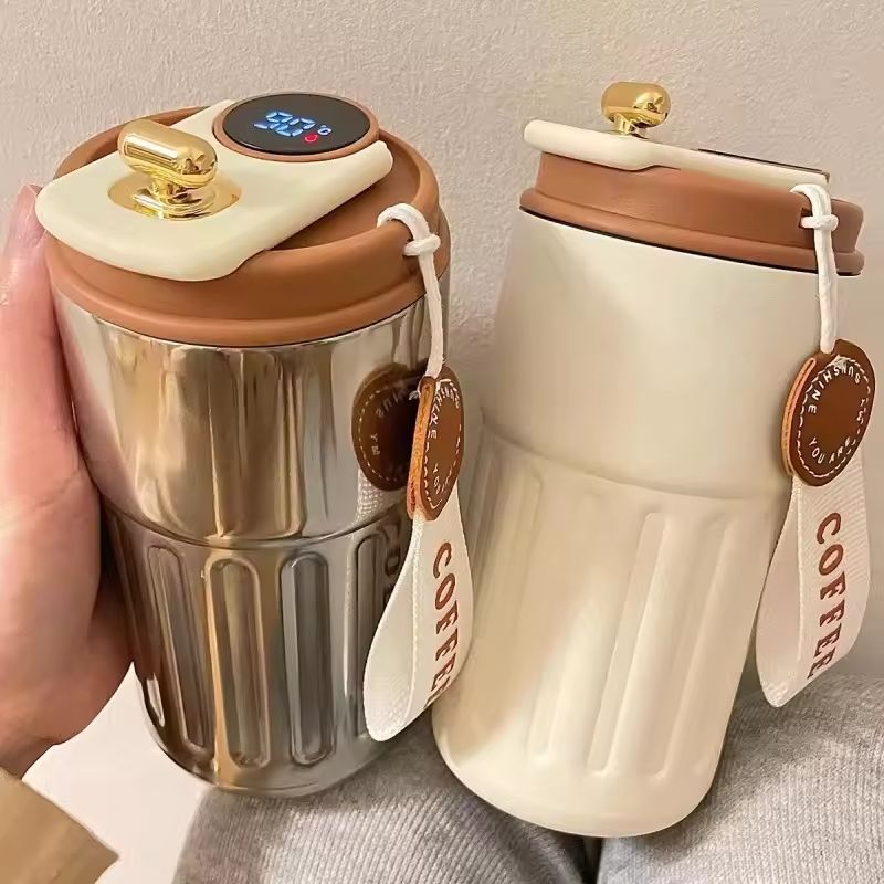 LED Temperature Display Stainless Steel Thermo Water Bottle for Hot and Cold Drinks