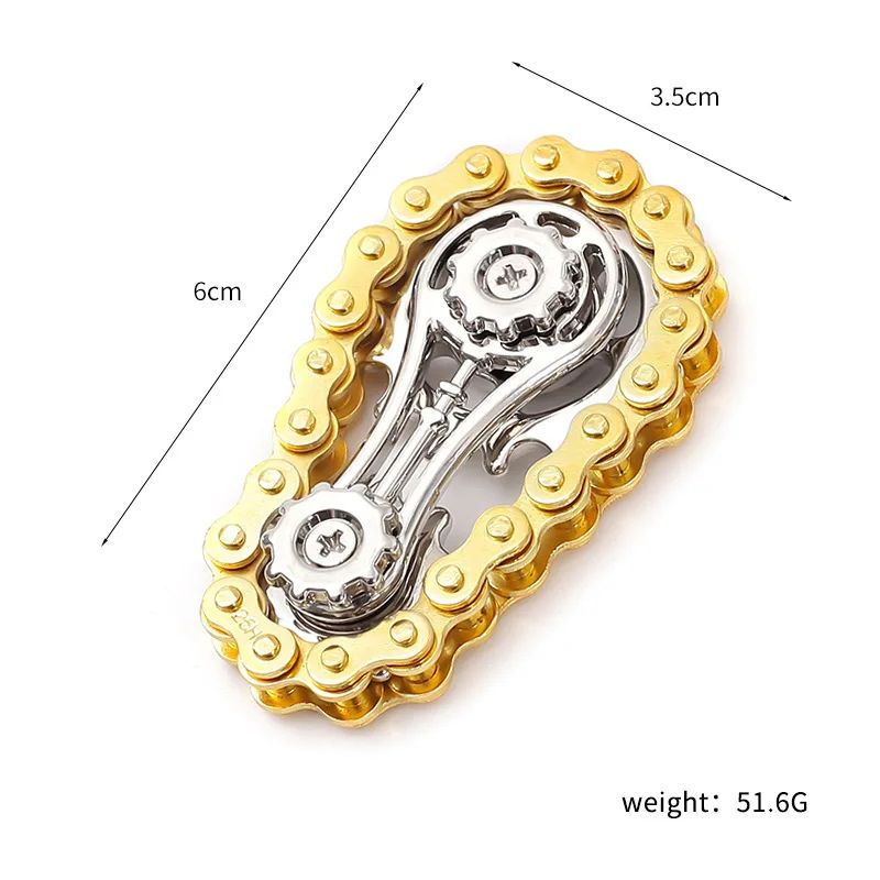 Metal Bike Chain Fidget Spinner Stress Relief Toy