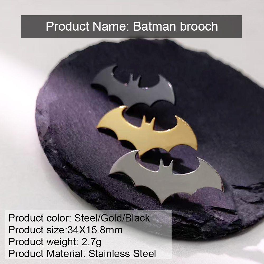 Bat Symbol Lapel Pin Superhero Enamel Brooch Gift for Comic Book Fans