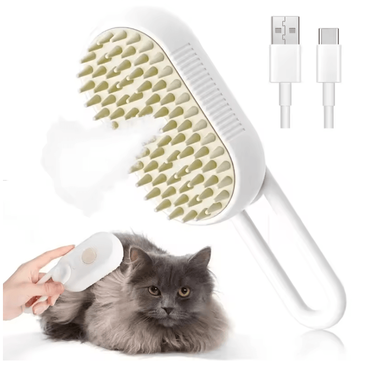 PawSteam 3 in 1 Pet Grooming Brush with Steam Care
