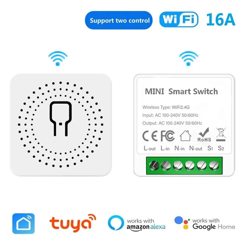 Smart WiFi Mini Circuit Breaker Switch with Alexa & Google Home Control