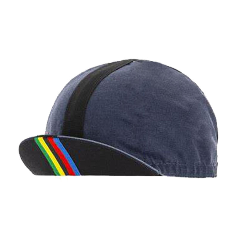 Retro Cycling Cap with Color Bars, Breathable Bike Hat, One Size Fits Most, Lightweight Polyester Design