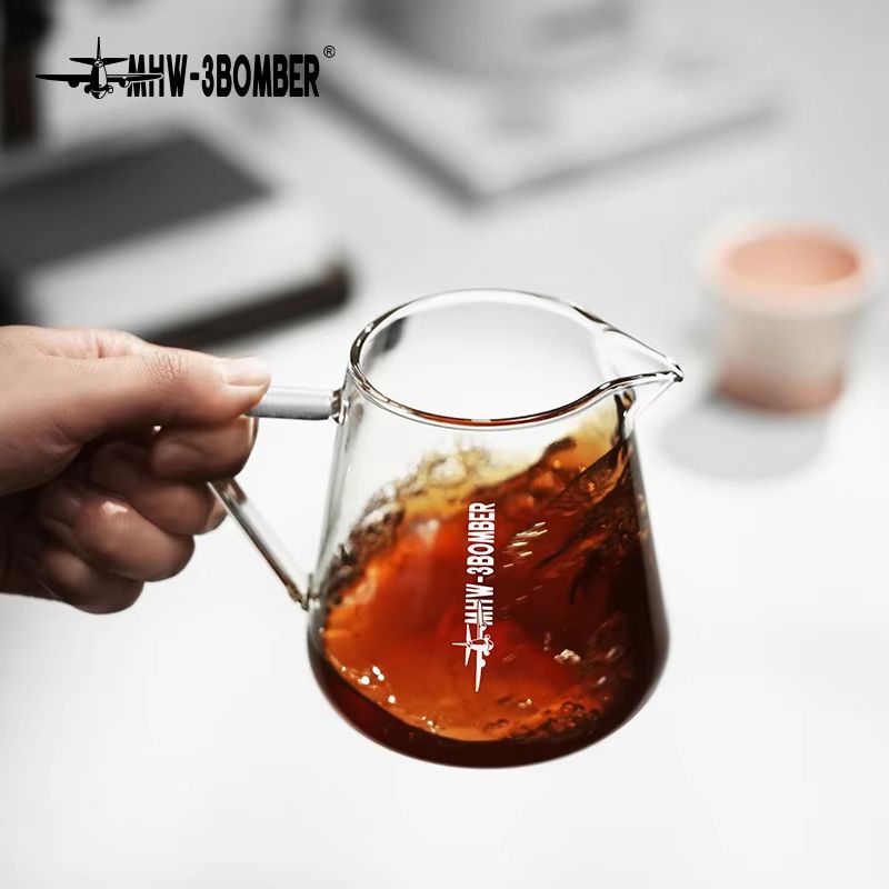 MHW-3BOMBER 500ml Glass Coffee Server - Elegant Pour Over Coffee Pot for Home Brewing