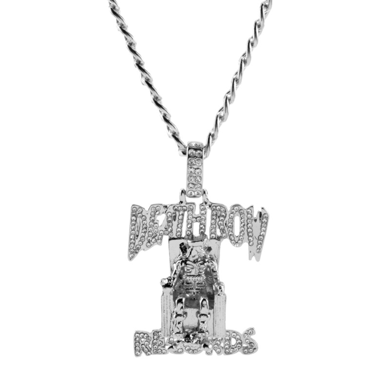 Wholesale Exquisite AAA Zircon Inlaid Trendy Hip Hop Prisoner Necklace with Death Prisoner Zircon Pendant Available Now
