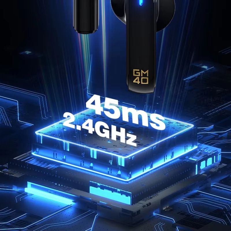 GM40 TWS Bluetooth 5.3 Low Latency Gaming Earbuds with HiFi Stereo Sound
