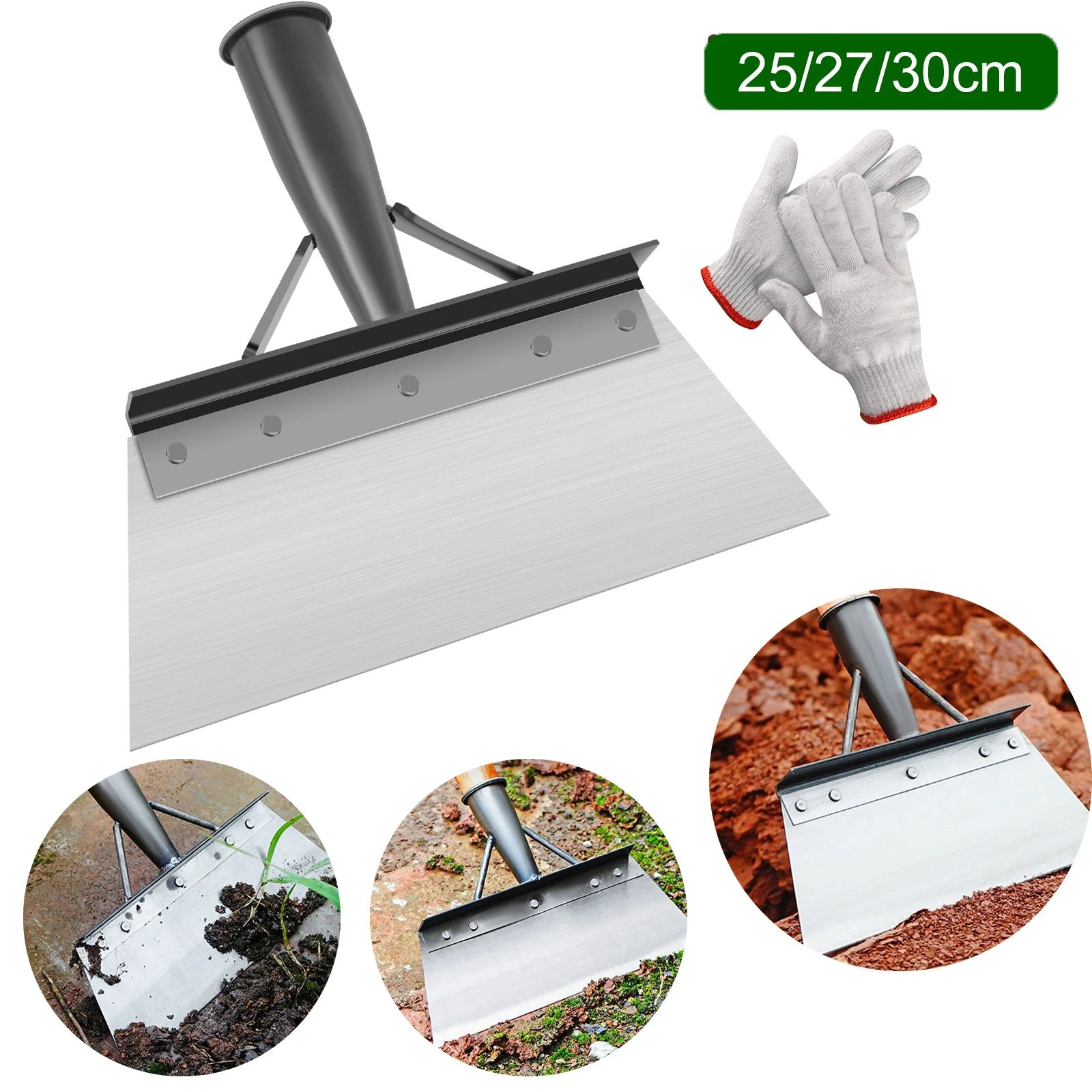 Heavy Duty Garden Shovel Steel Spade for Digging Weeding and Soil Cleaning