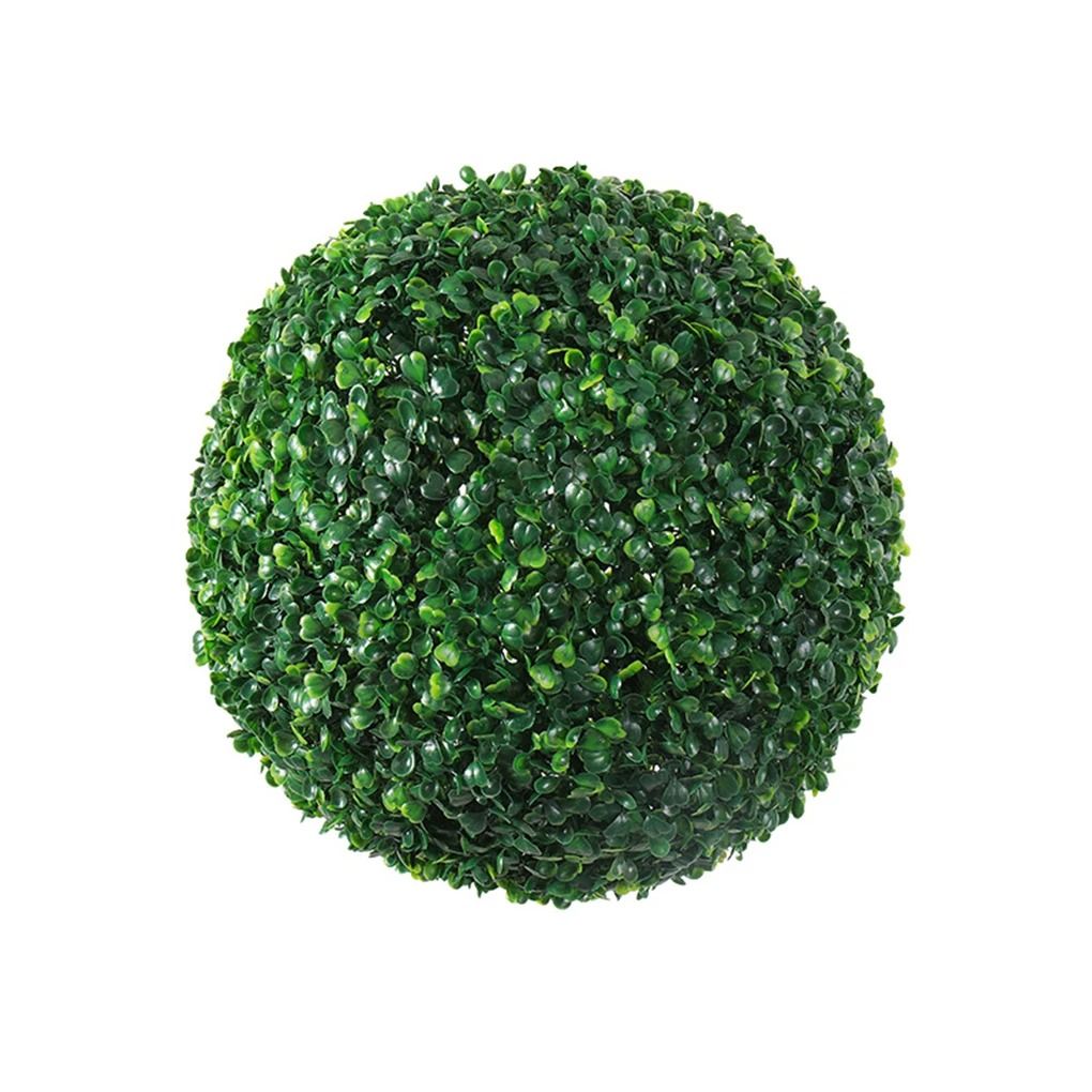 Eco Friendly Artificial Plant Ball Realistic Faux Greenery Decor Sphere