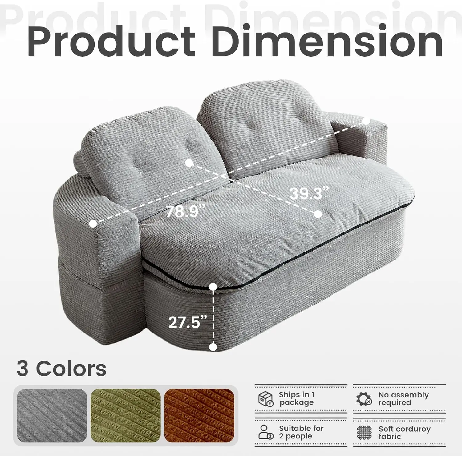 Convertible Folding Sofa Bed 78.9