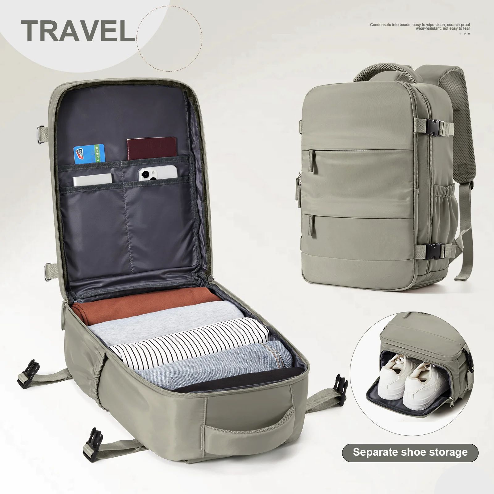 Ryanair-Ready Cabin Backpack – Premium 15.7 x 7.9 x 9.8 in Travel & Carry On Backpack