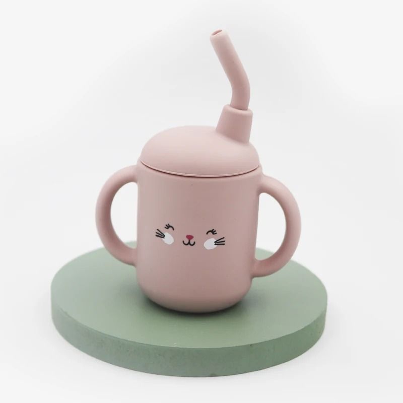 Tiny-Sip 2-in-1 Cartoon Silicone Transition Cup