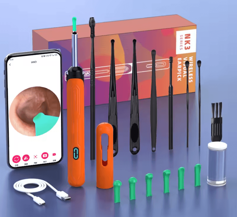 HD Ear Cleaner with Camera and USB C Rechargeable Otoscope Tool Set