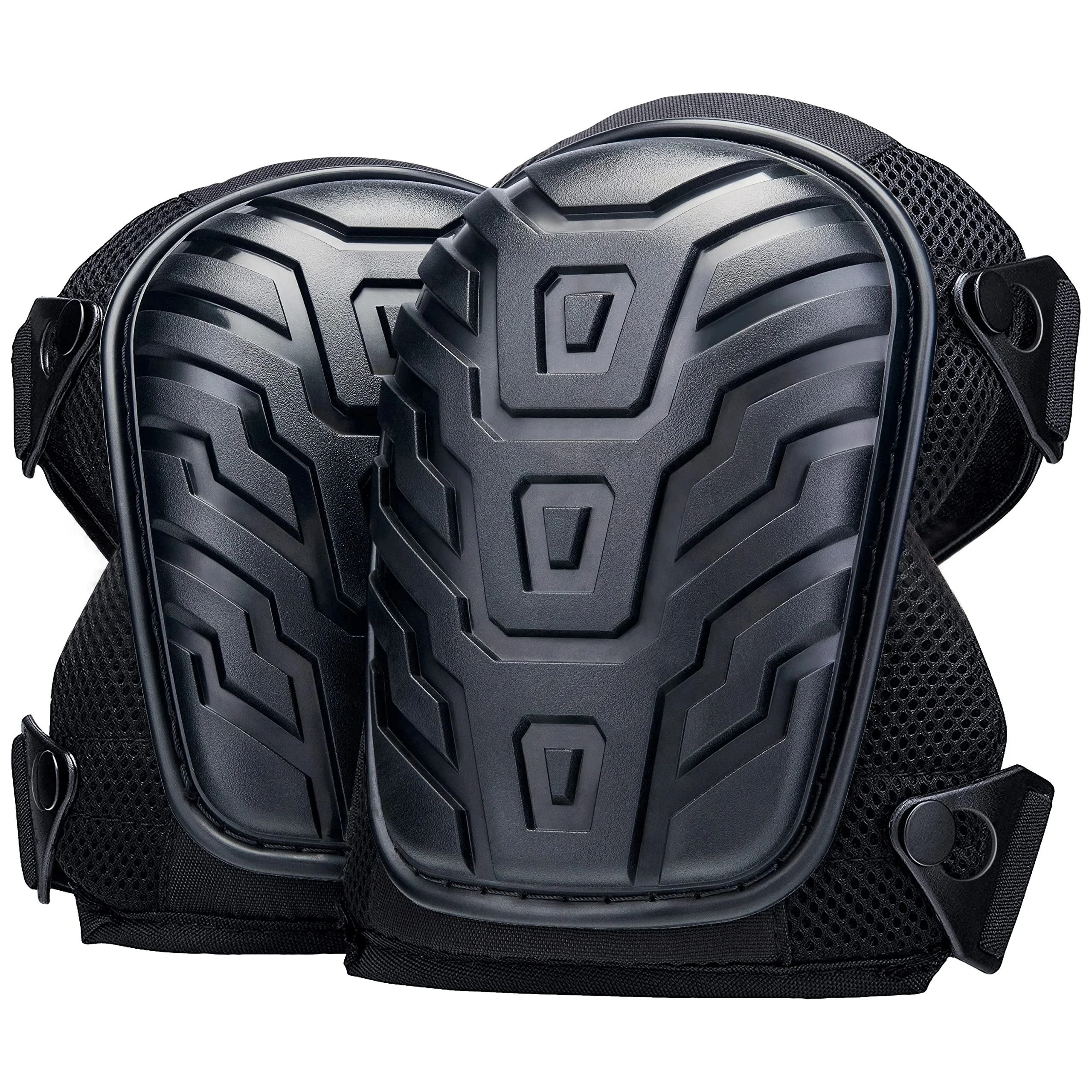 Heavy Duty Knee Pads with Double Straps and Adjustable Clips