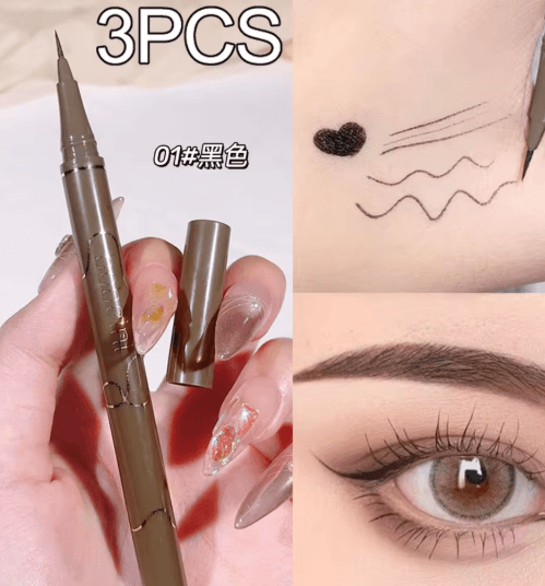 Slim Brown Liquid Eyeliner Waterproof Long Lasting Precision Pen