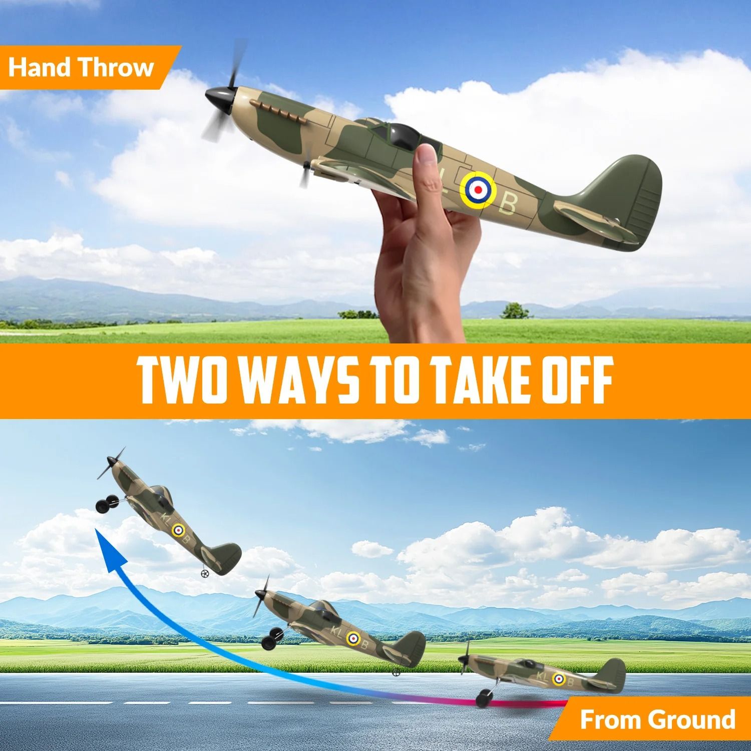 2.4G 3 Channel RC Airplane with Gyro Stabilizer and Foam Fixed Wing