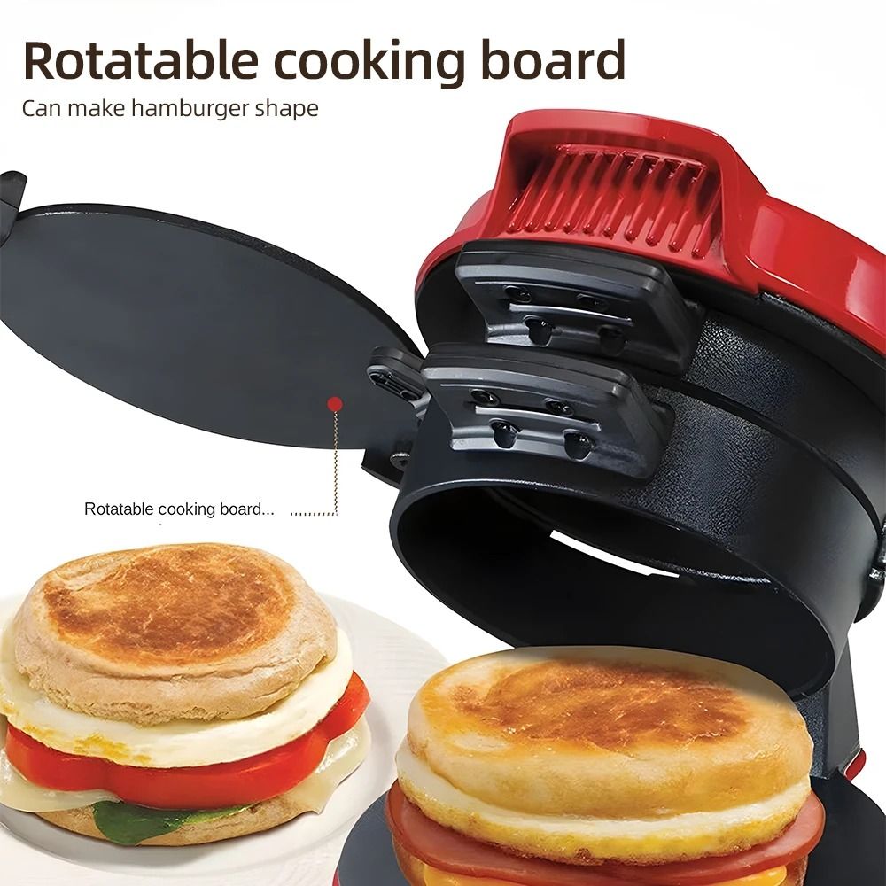 Household Breakfast Machine, Hamburg Sandwich Maker with Egg Cooker & Waffle Bread Sandwich Machine