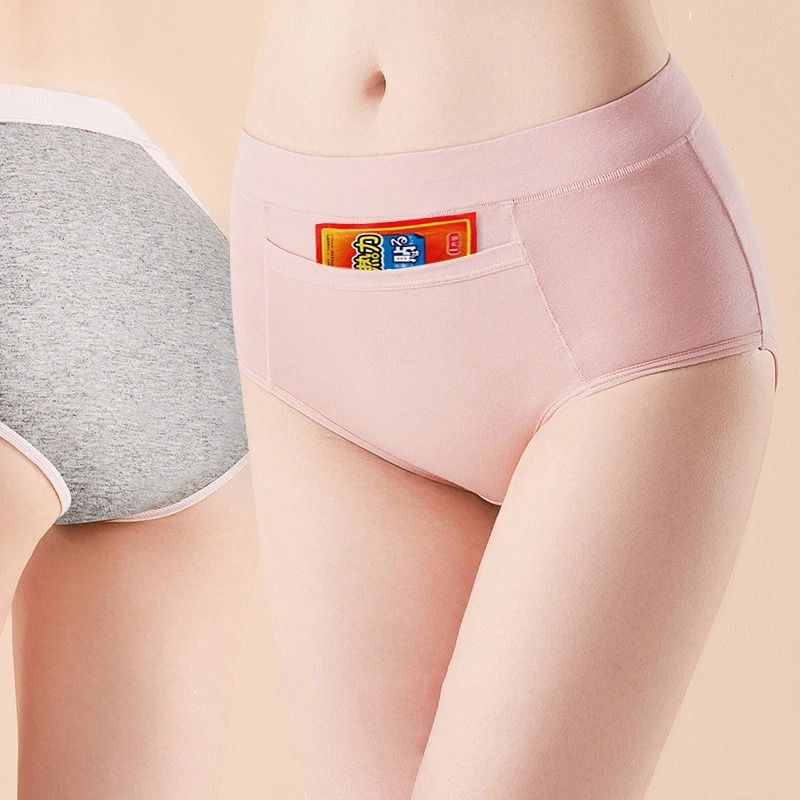 Womens Menstrual Panties Leak Proof High Waist Underwear Cotton Period Briefs Set of 4