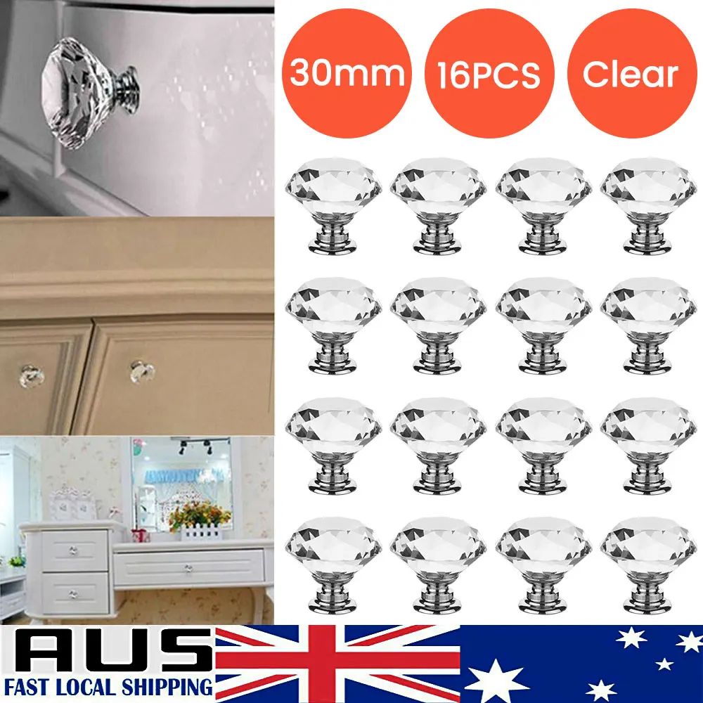 Crystal Diamond Cabinet Knob Set