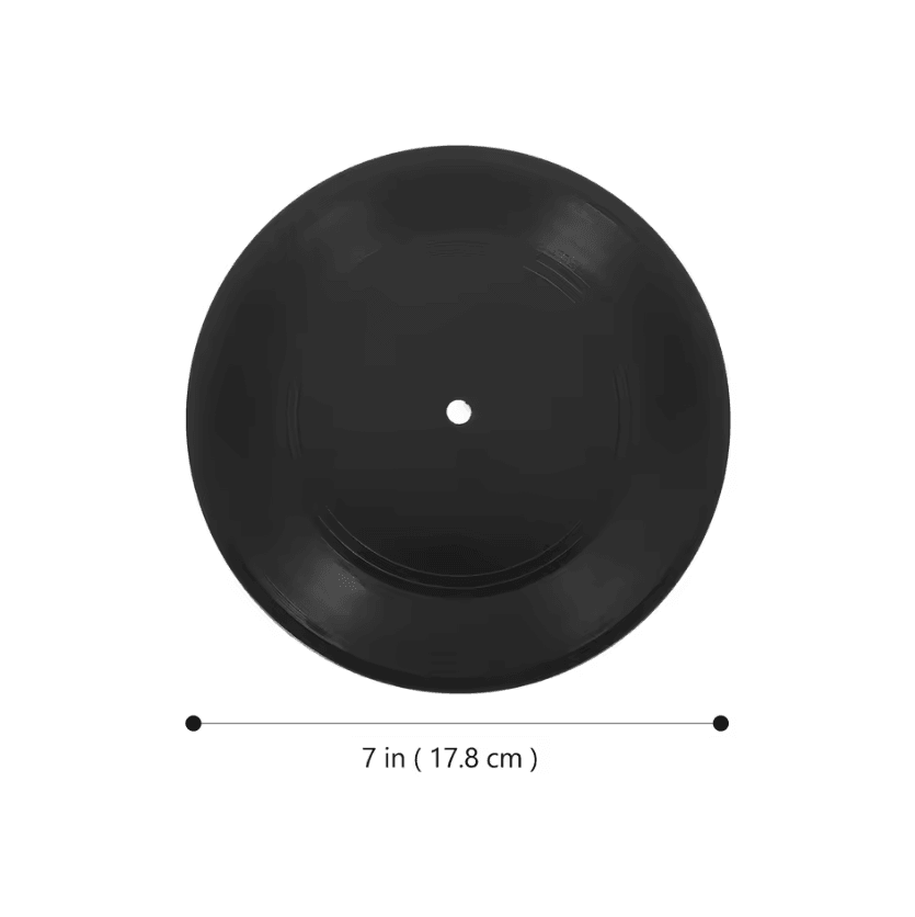 Retro Vinyl Record Wall Decor Set – Fake Vinyl Disc Wall Hanging for Music-Themed Spaces
